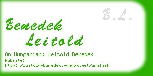 benedek leitold business card